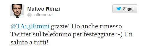 Mattero Renzi Twitter