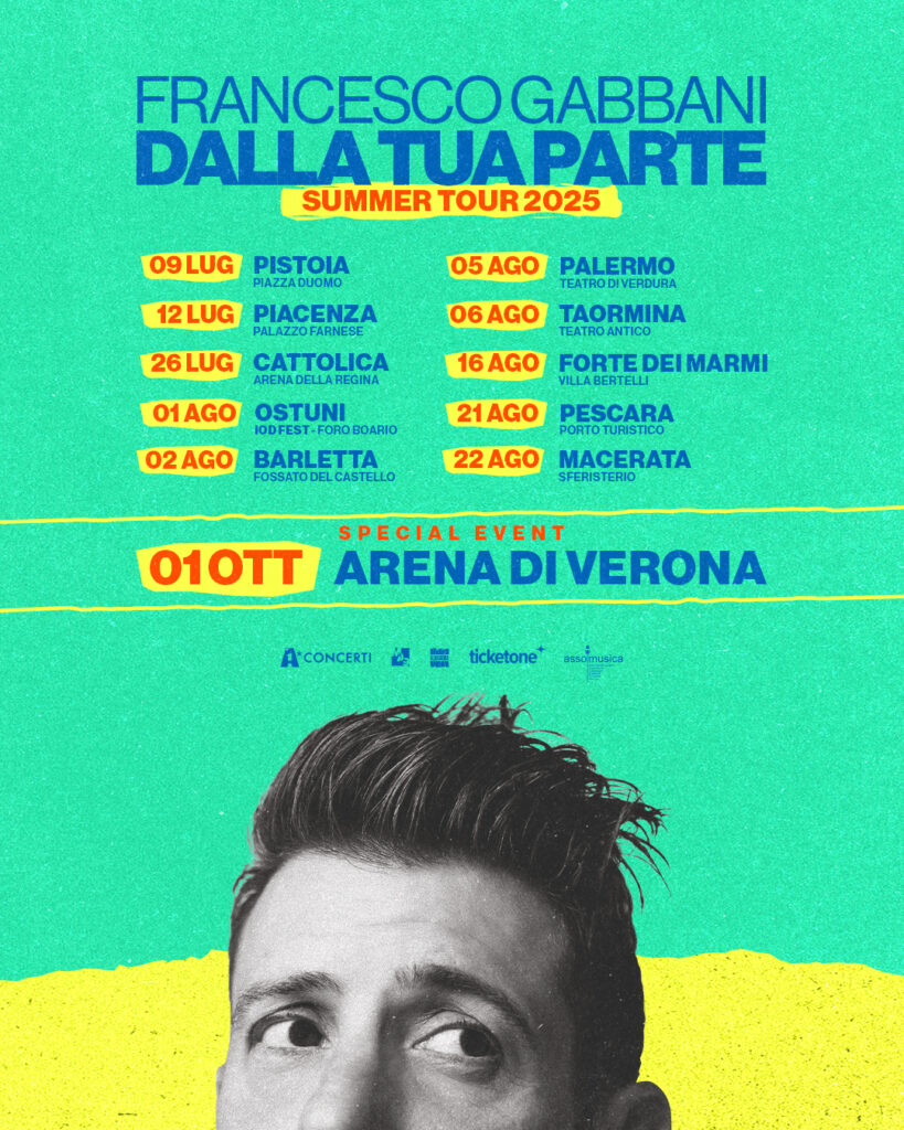 scaletta Dalla tua parte summer tour