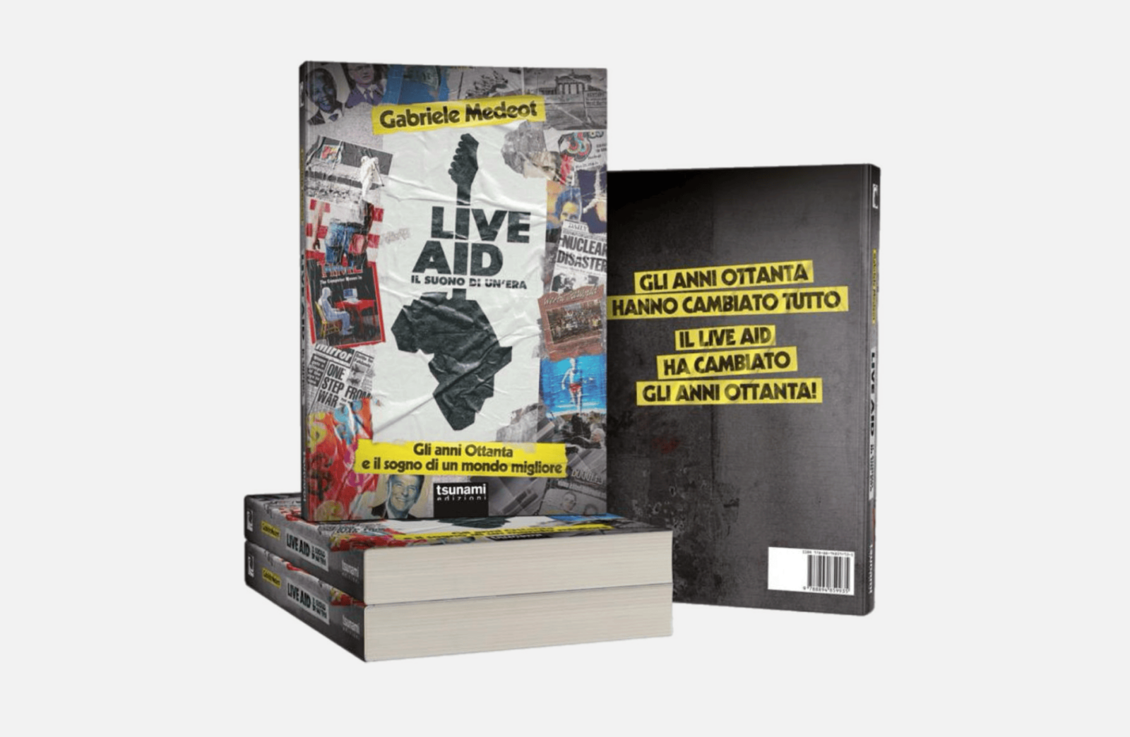 Copertina “Live Aid: Il suono di un’era” di Gabriele Medeot