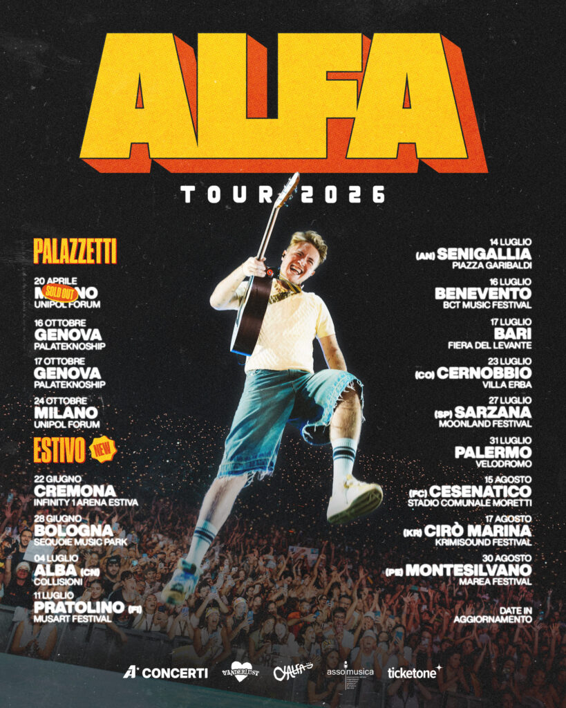 scaletta Alfa concerto 2026
