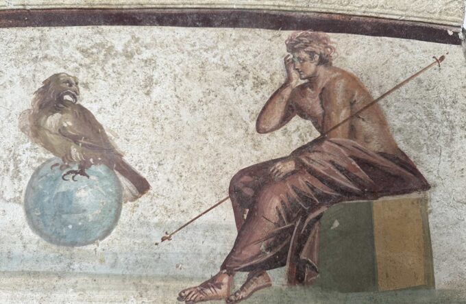 Dettaglio Affresco Ercole Bambino da Civita Giuliana