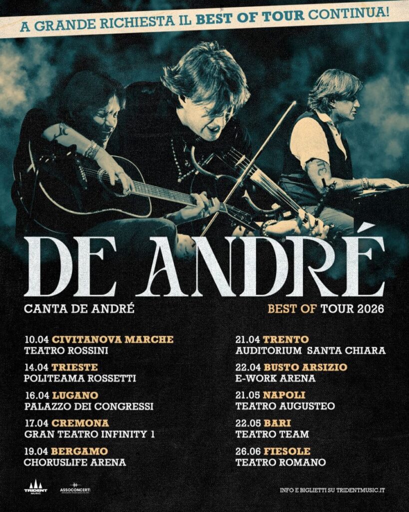 date Cristiano De André De André canta De André – Best Of Tour 2026