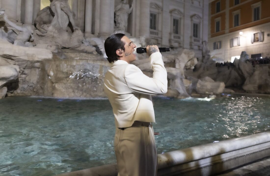 Achille Lauro evento Fontana di Trevi