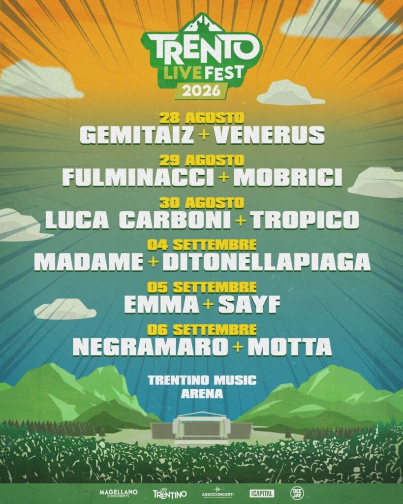 Trento Live Fest 2026 artisti