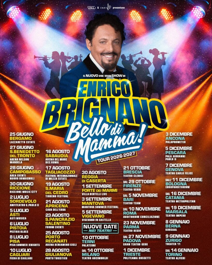 date Enrico Brignano Bello di mamma tour 2026