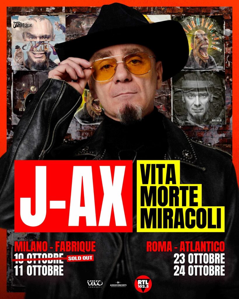 J-Ax Vita Morte Miracoli Tour 2026