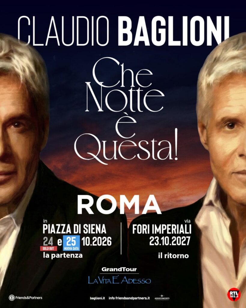biglietti Claudio Baglioni Piazza di Siena 2026