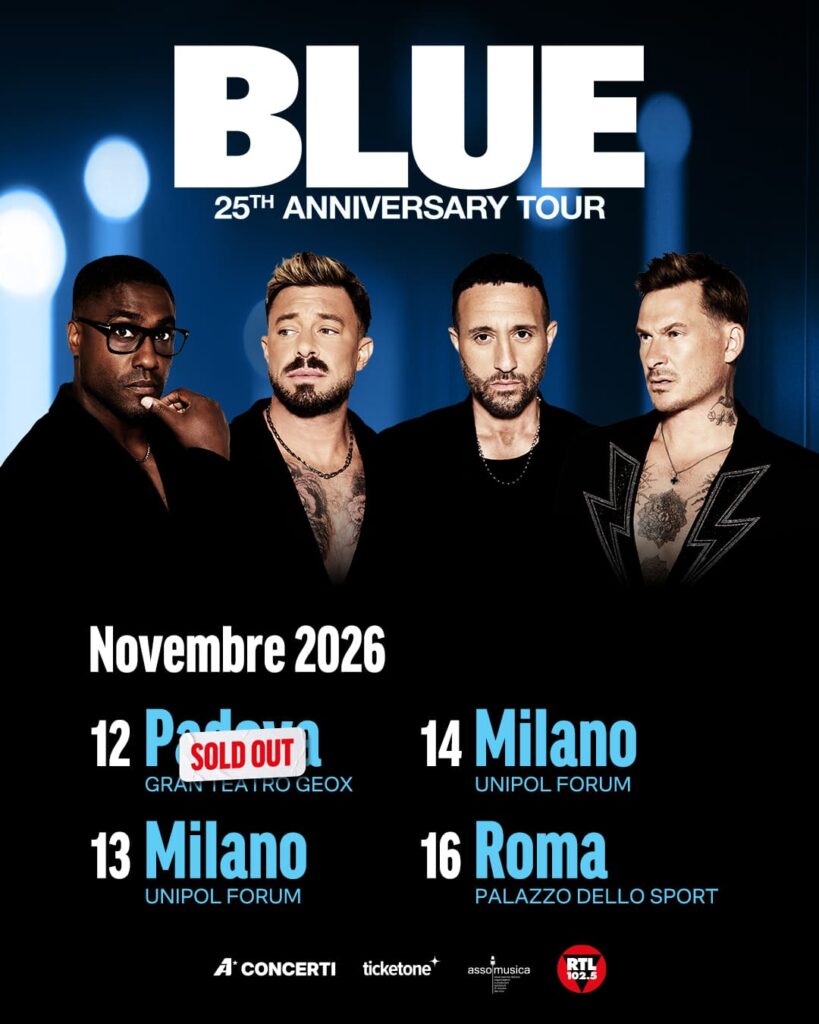 scaletta Blue concerto Italia 2026