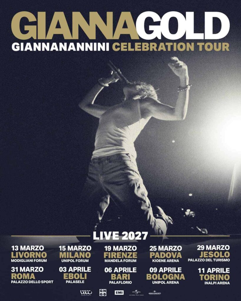 scaletta GiannaGold – Celebration Tour – Live 2027