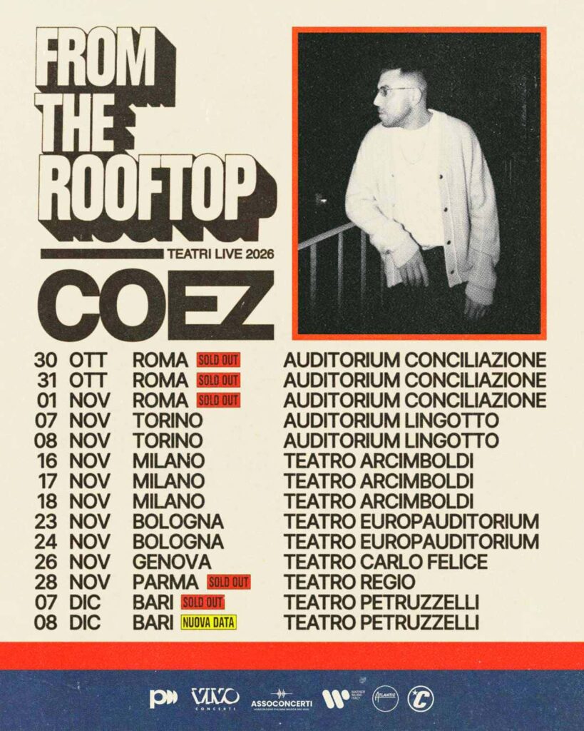 Coez From The Rooftop 2026 scaletta