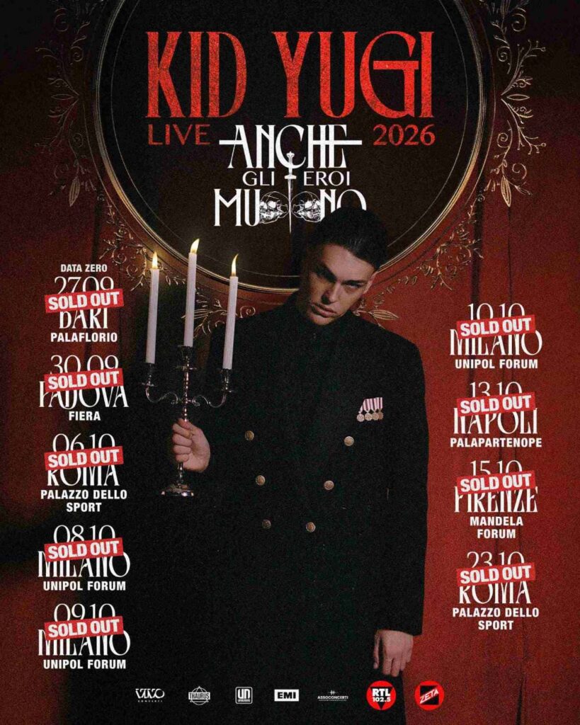 scaletta concerto Kid Yugi tour 2026