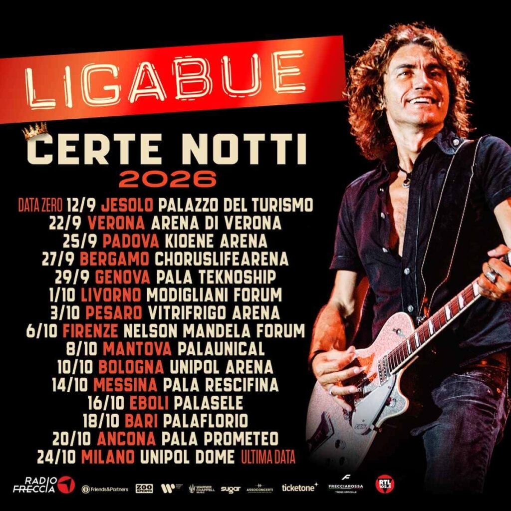 Ligabue scaletta concerto
