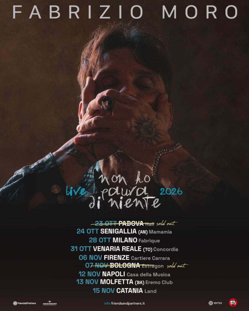 scaletta concerto Fabrizio Moro